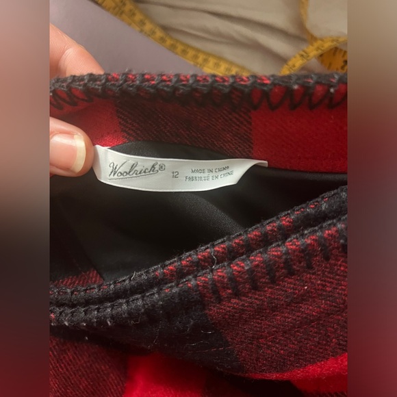 Women's Buffalo Plaid Original Vintage Woolrich Mini Skirt Size 12 - Picture 7 of 8